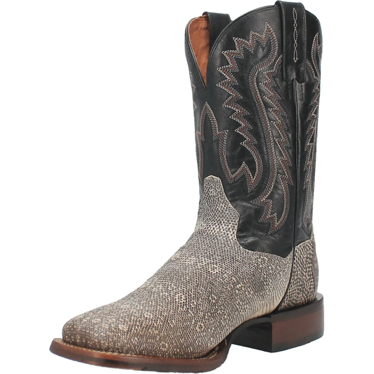 Dan Post Men's Elgin Natural/Black Lizard Western Boots