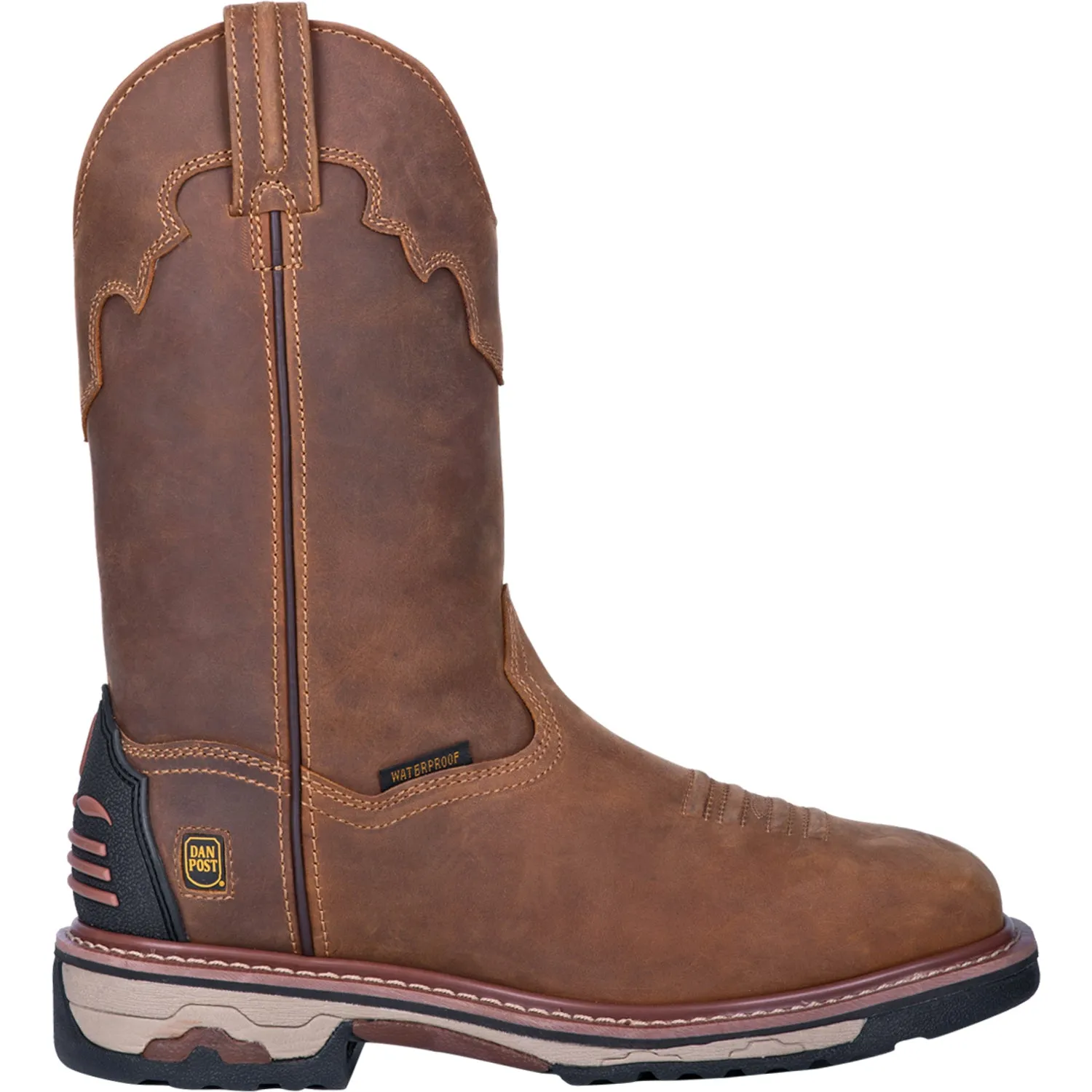 Dan Post Men's Waterproof Cowboy Boots Leather Saddle Tan