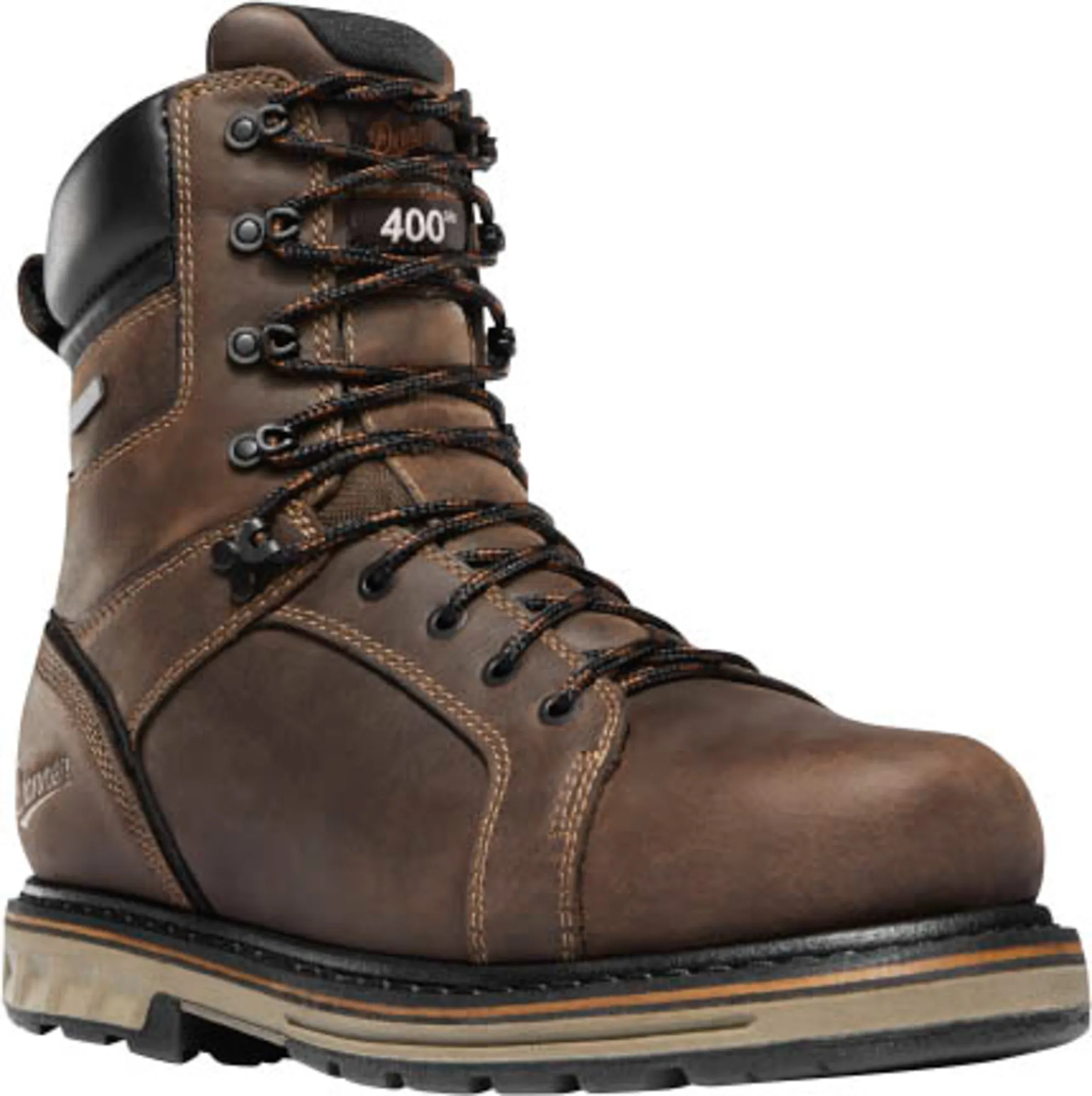 Danner Brown Leather Work Boots +400g Steel Toe, 8in - Mens Steel Yard