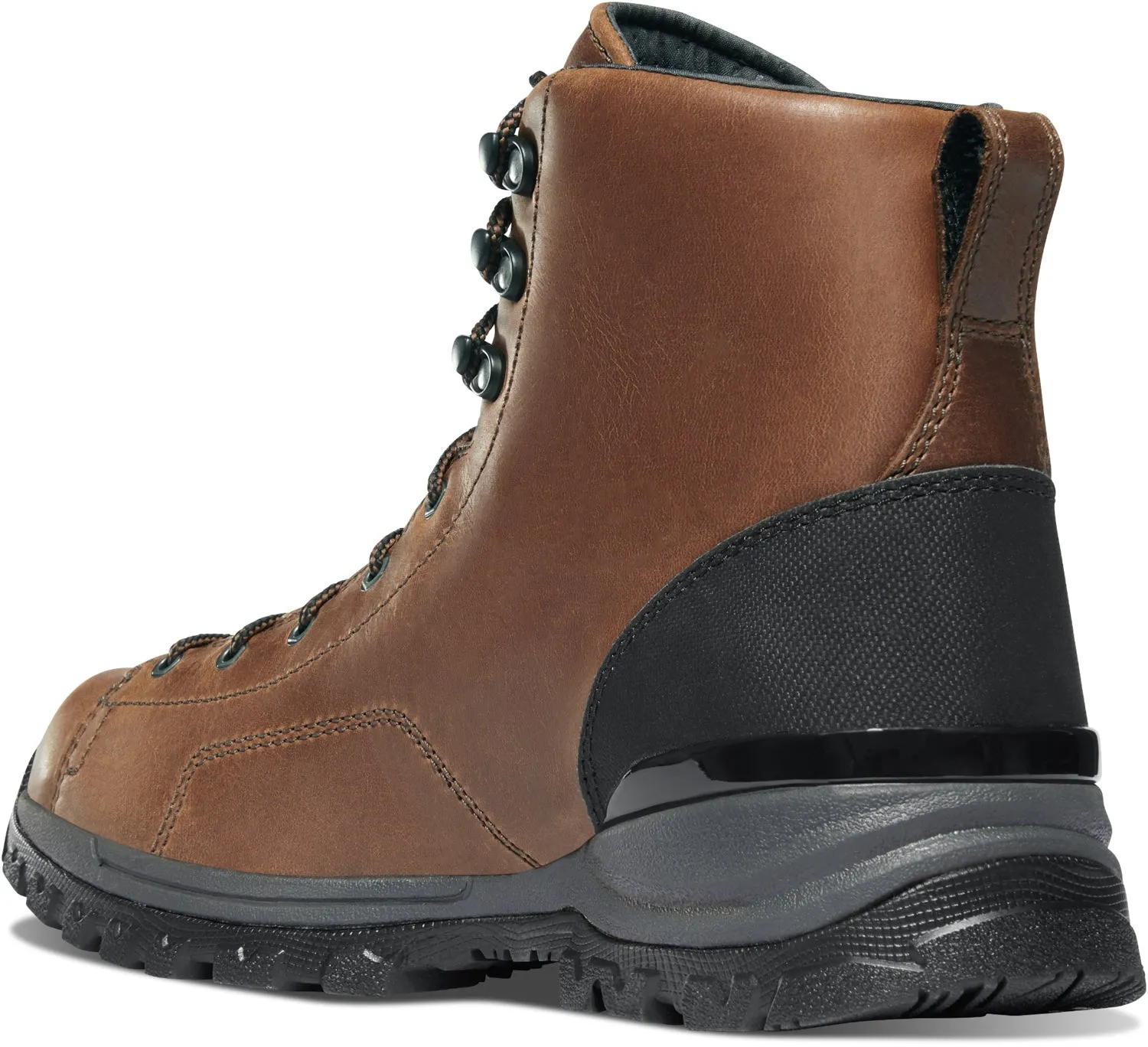 Danner Stronghold work boots, dark brown leather, 6-inch, non-metallic toe