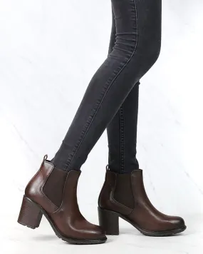 Dark Brown Vegan Chelsea Boots