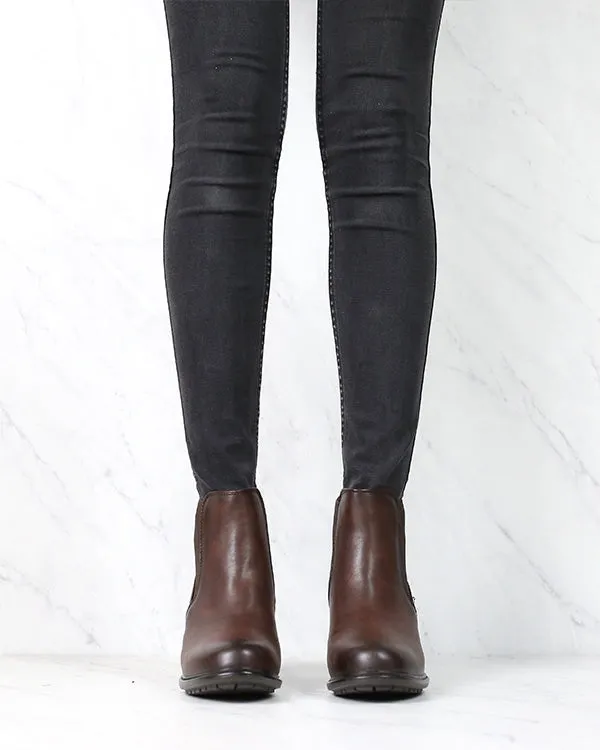 Dark Brown Vegan Chelsea Boots