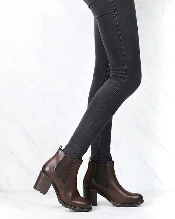 Dark Brown Vegan Chelsea Boots