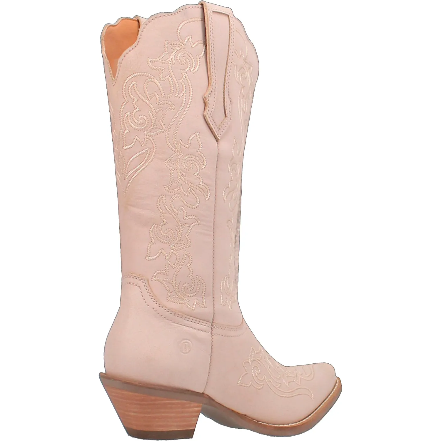 Dingo Women's Off White Leather Cowboy Boots - Flirty and Fun