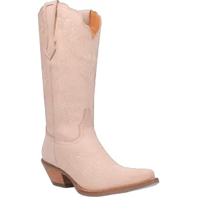 Dingo Women's Off White Leather Cowboy Boots - Flirty and Fun