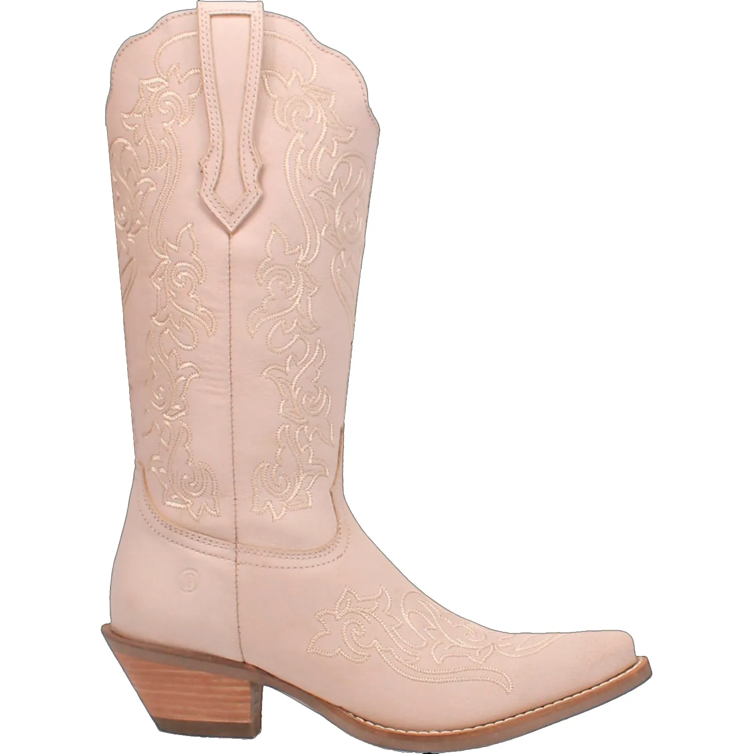 Dingo Women's Off White Leather Cowboy Boots - Flirty and Fun