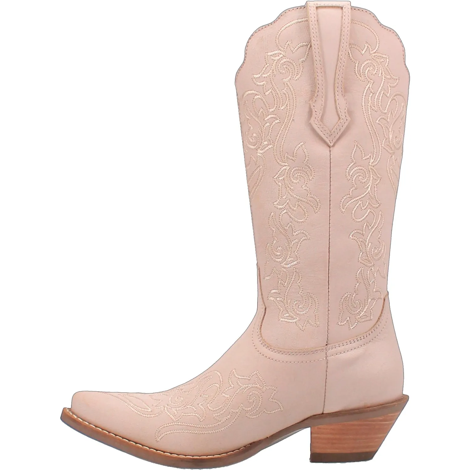 Dingo Women's Off White Leather Cowboy Boots - Flirty and Fun