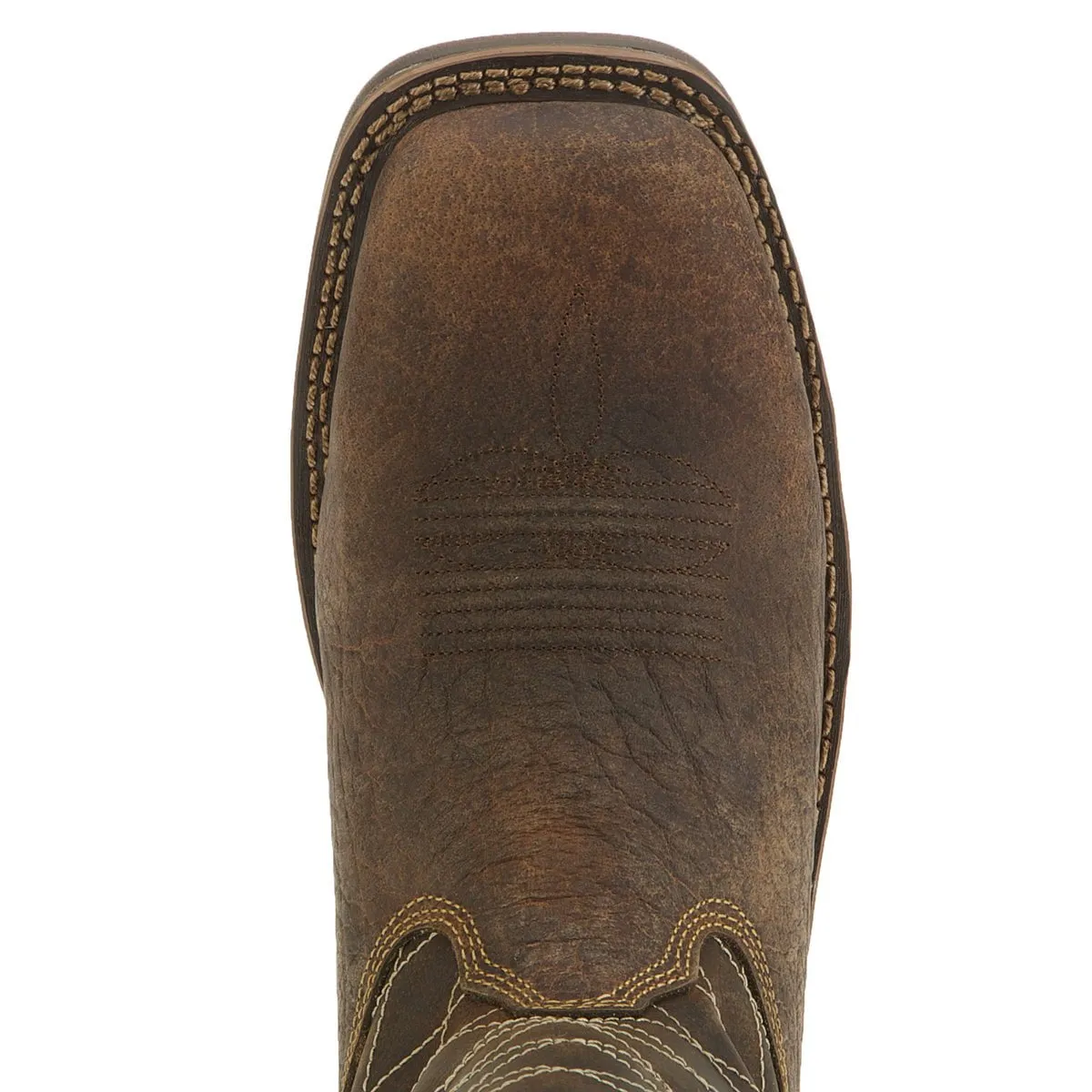 Durango Men's Brown Leather Steel Toe Cowboy Boots - Workin' Rebel [11in]