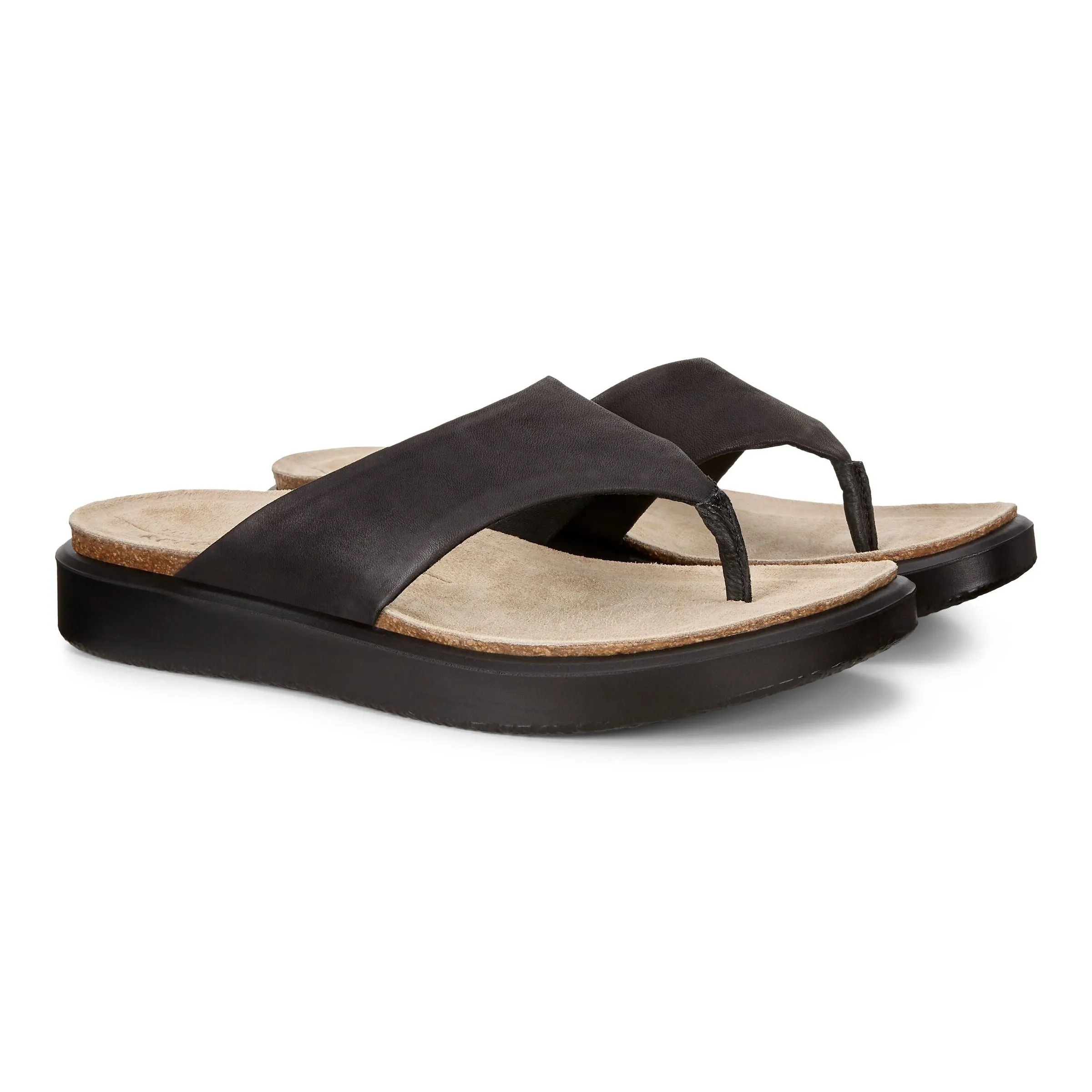 Ecco Corksphere Thong sandals.