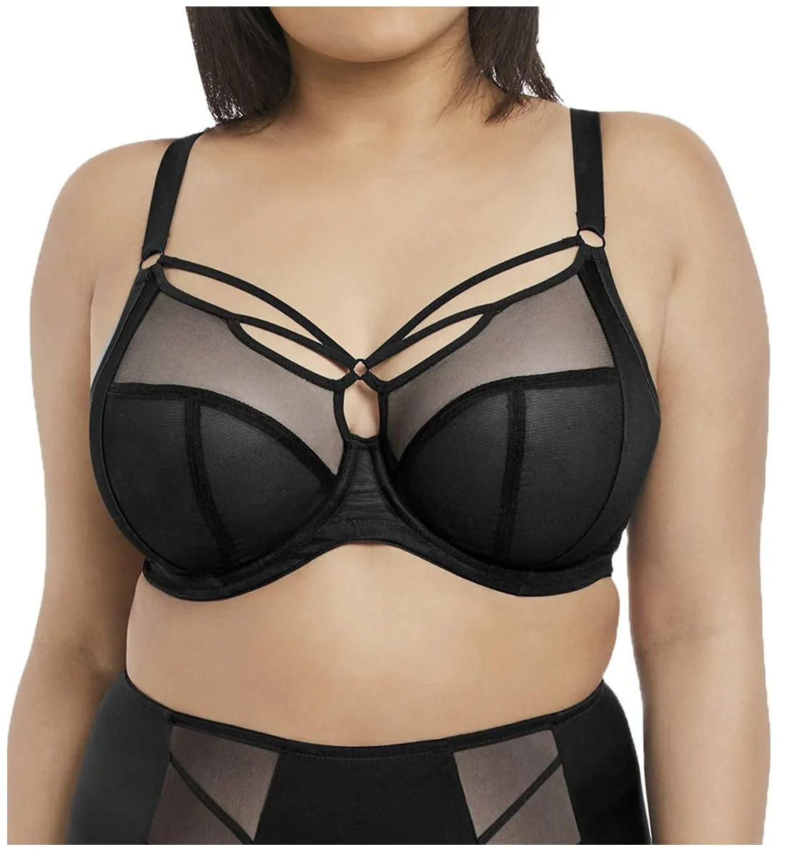 Elomi Sachi Banded Plunge Bra - Black