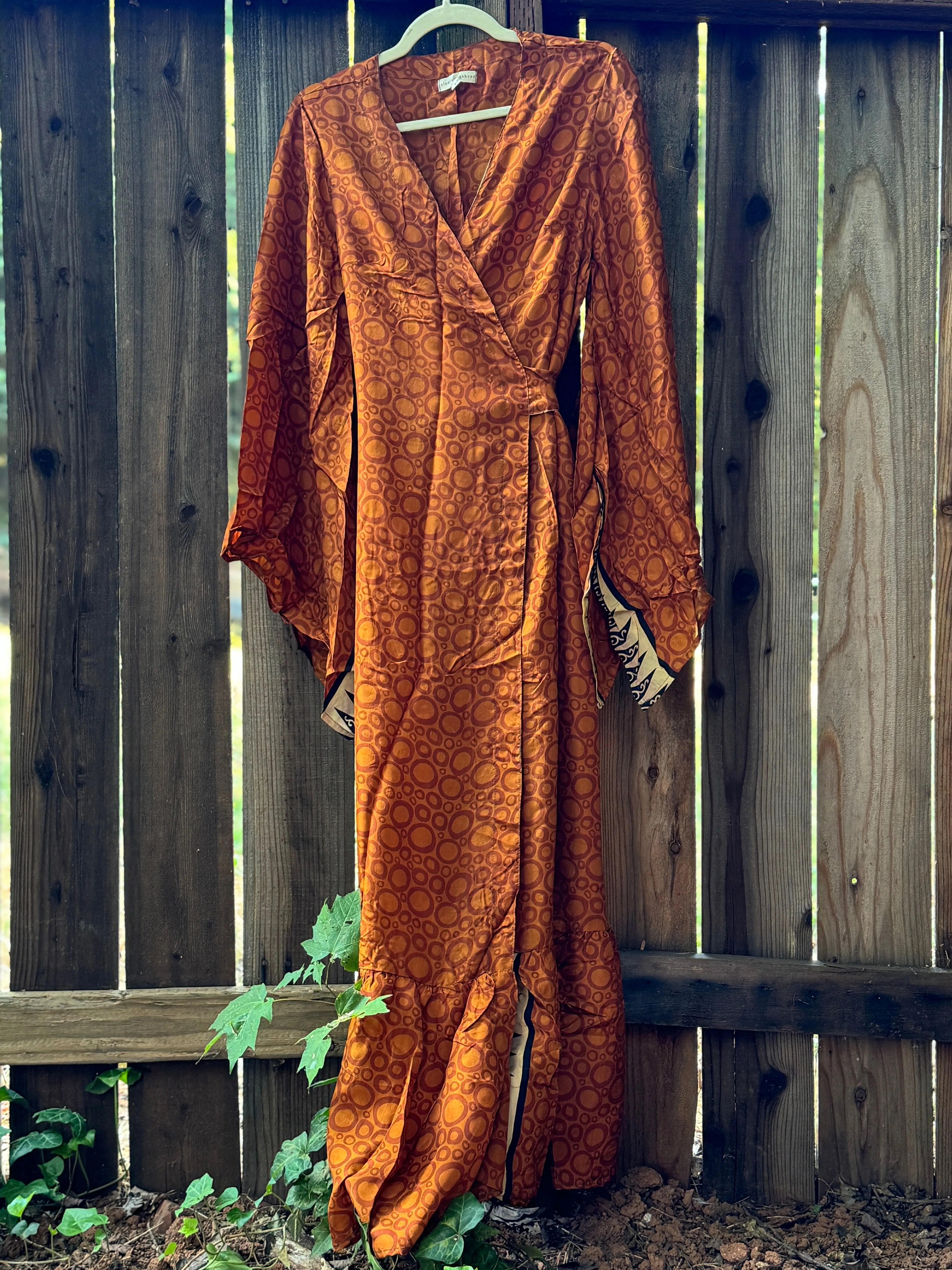 Femme Kimono Wrap Dress - Chai Tea - Size L