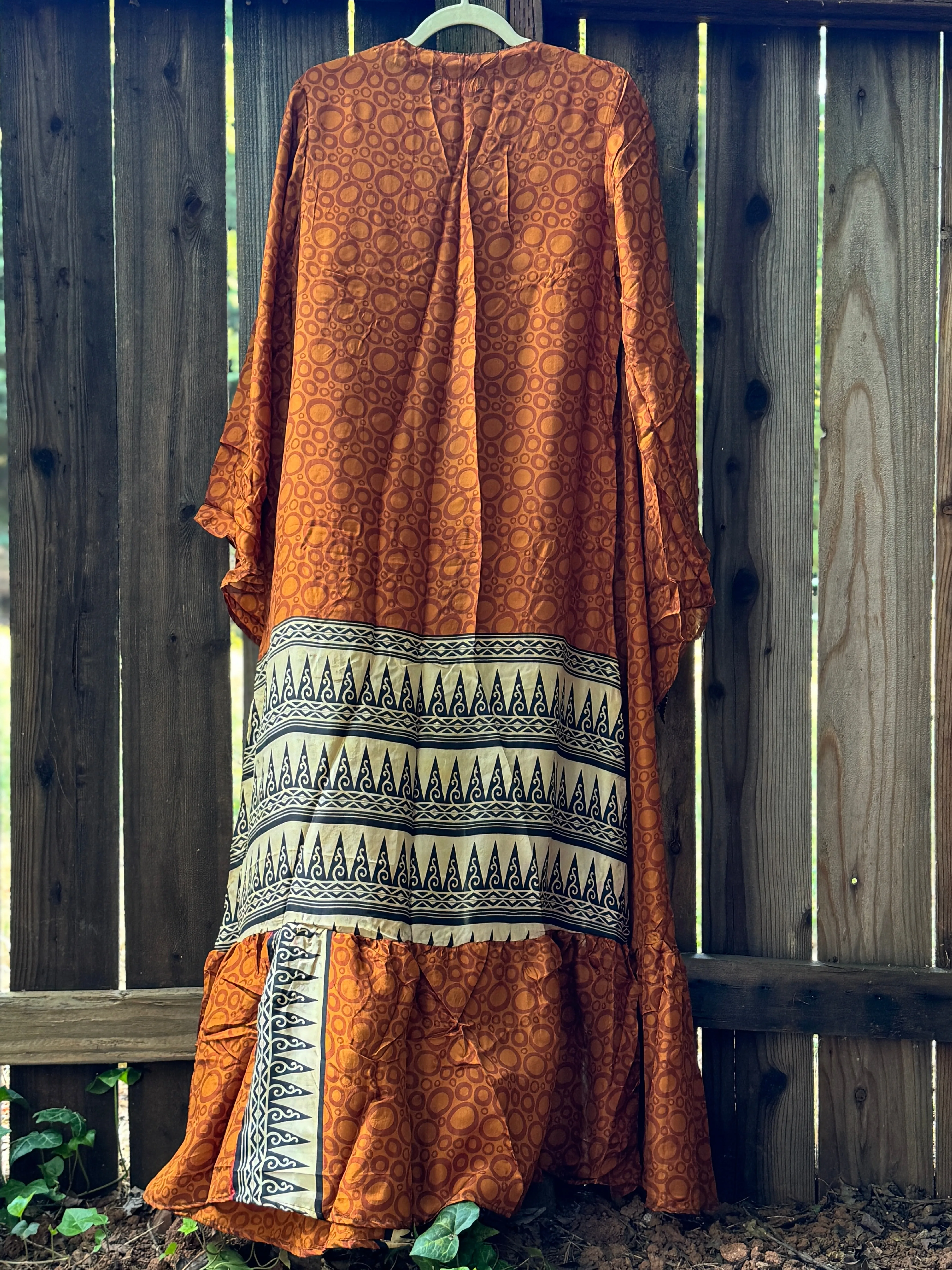 Femme Kimono Wrap Dress - Chai Tea - Size L