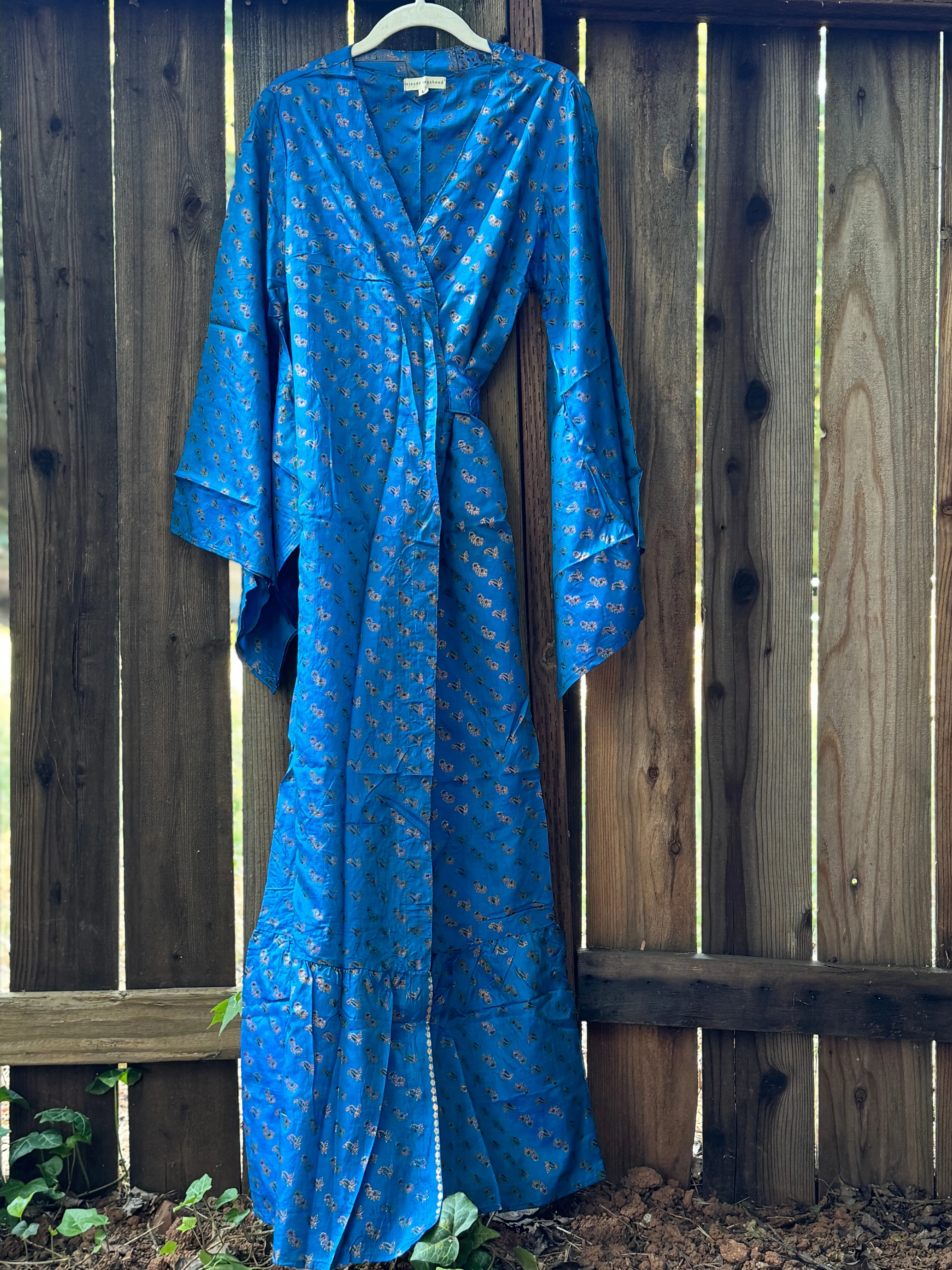 Femme Kimono Wrap Dress - Cobalt - Size L