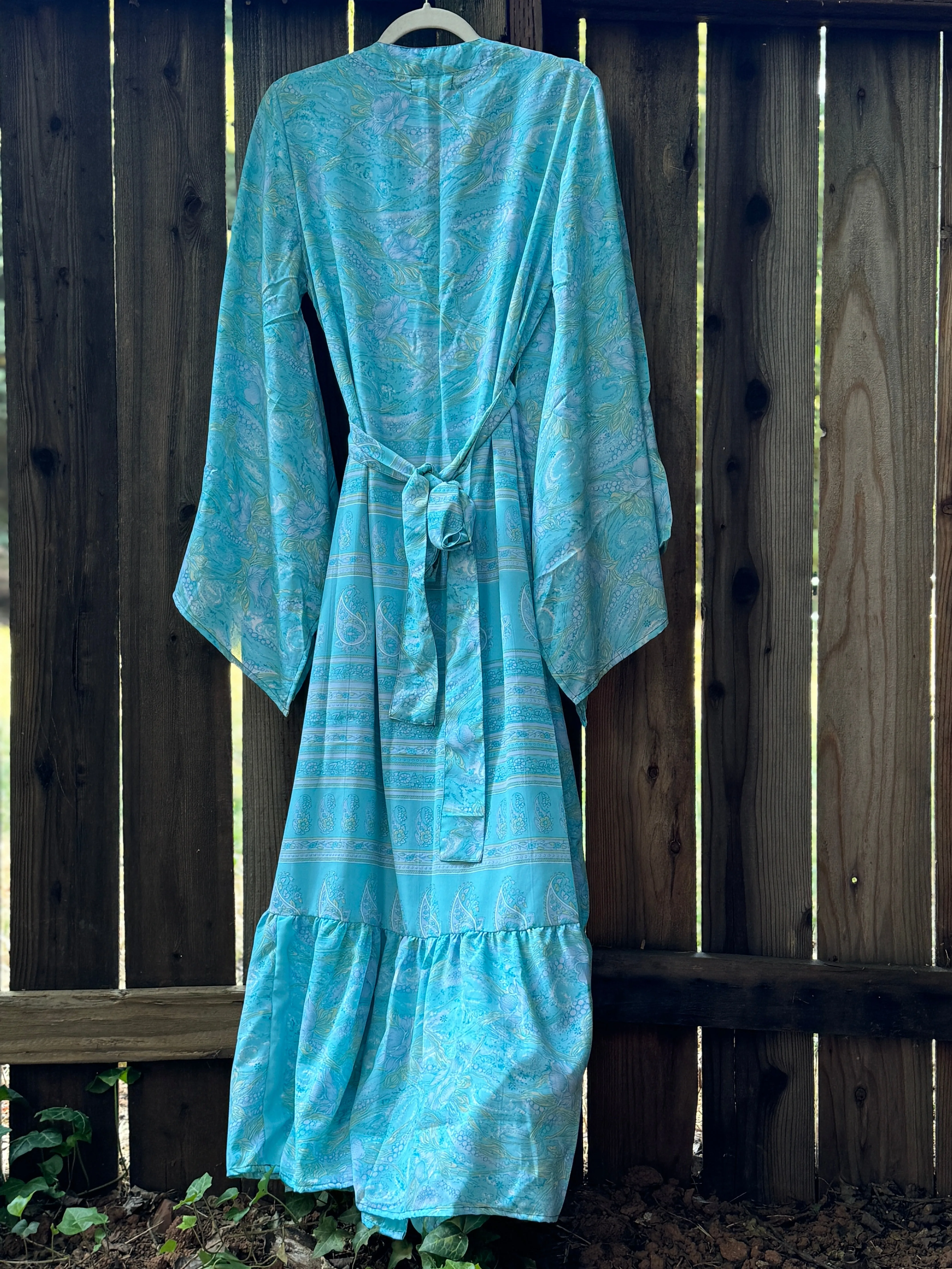 Femme Kimono Wrap Dress - Water Nymph - Large