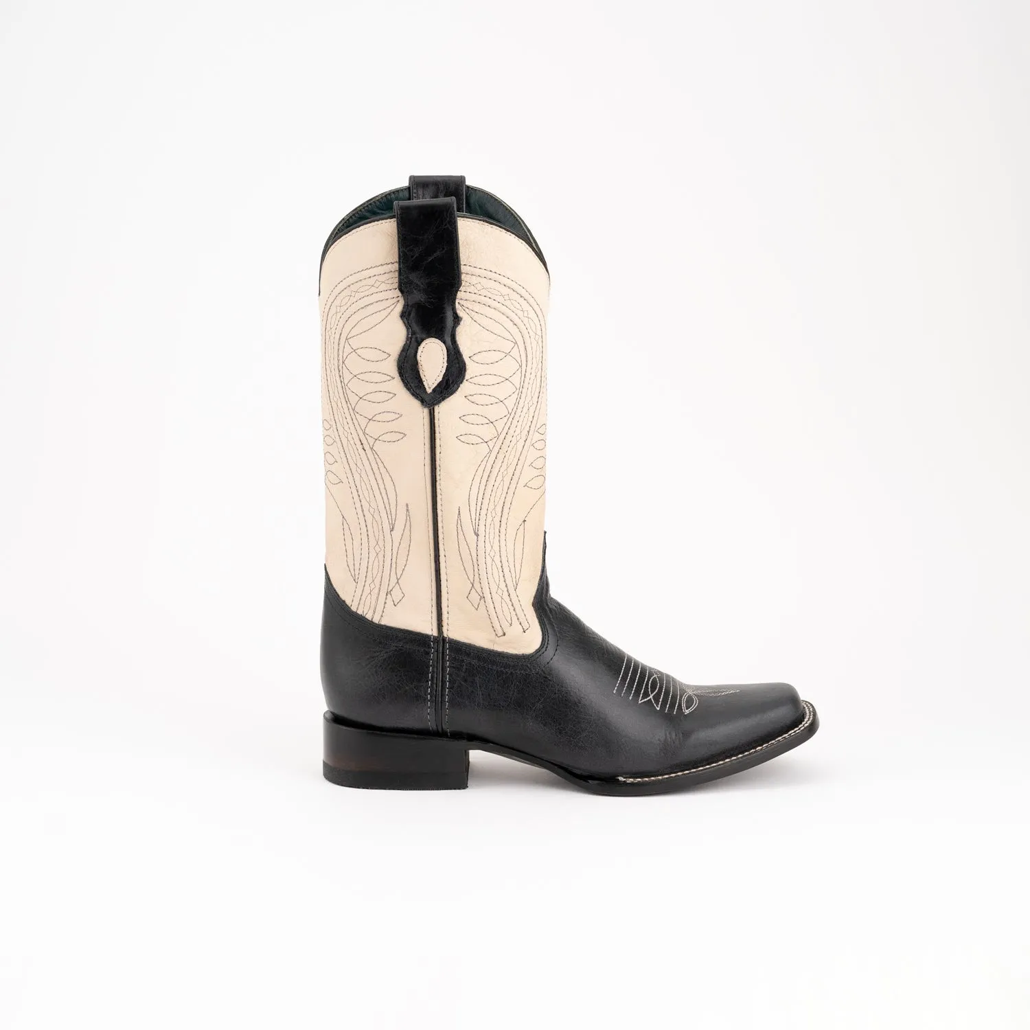 Ferrini Blaze Black Leather Cowboy Boots