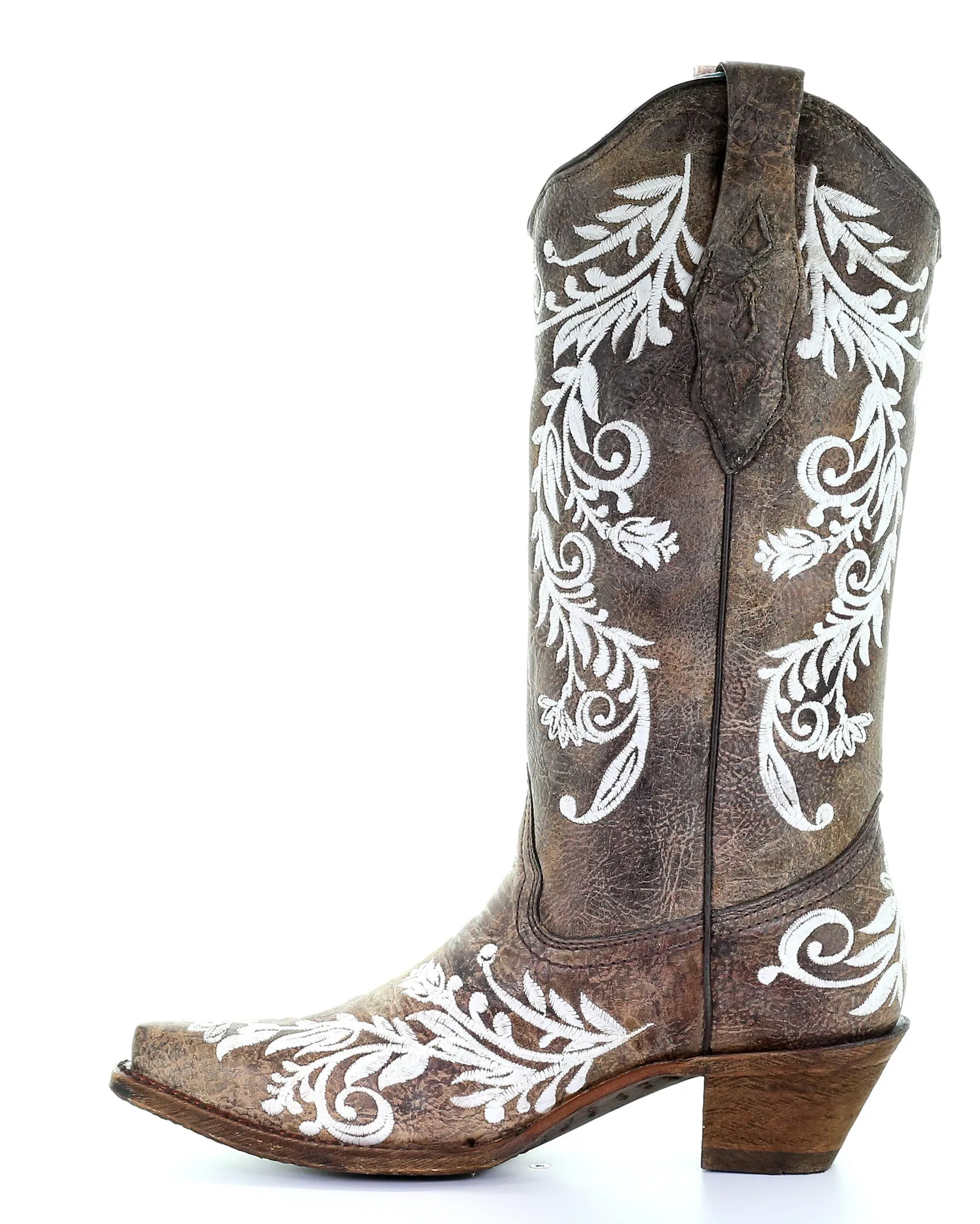 Floral Embroidery Light-Up Western Boots for Women