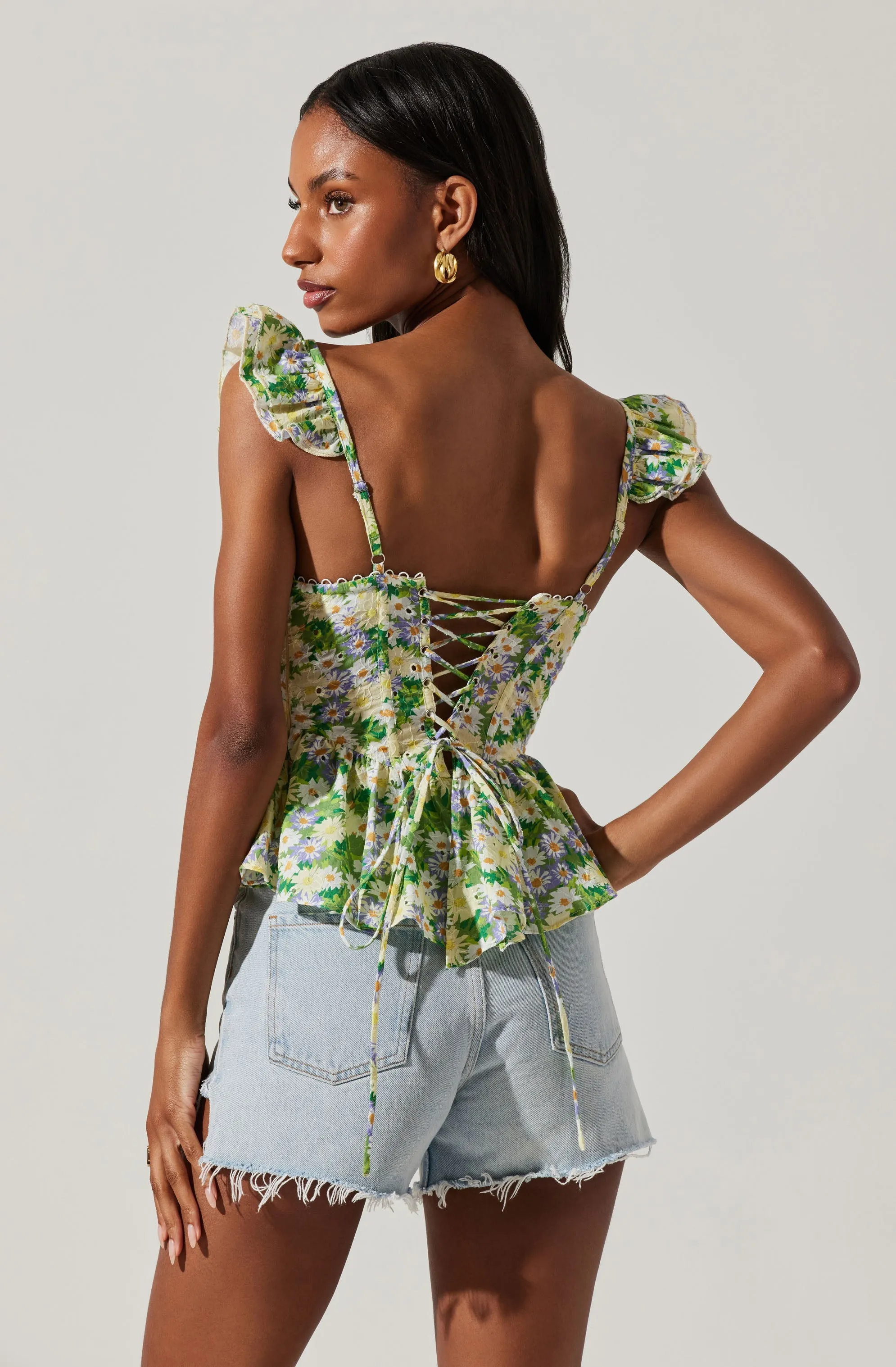 Floral Peplum Top - Baylin Collection