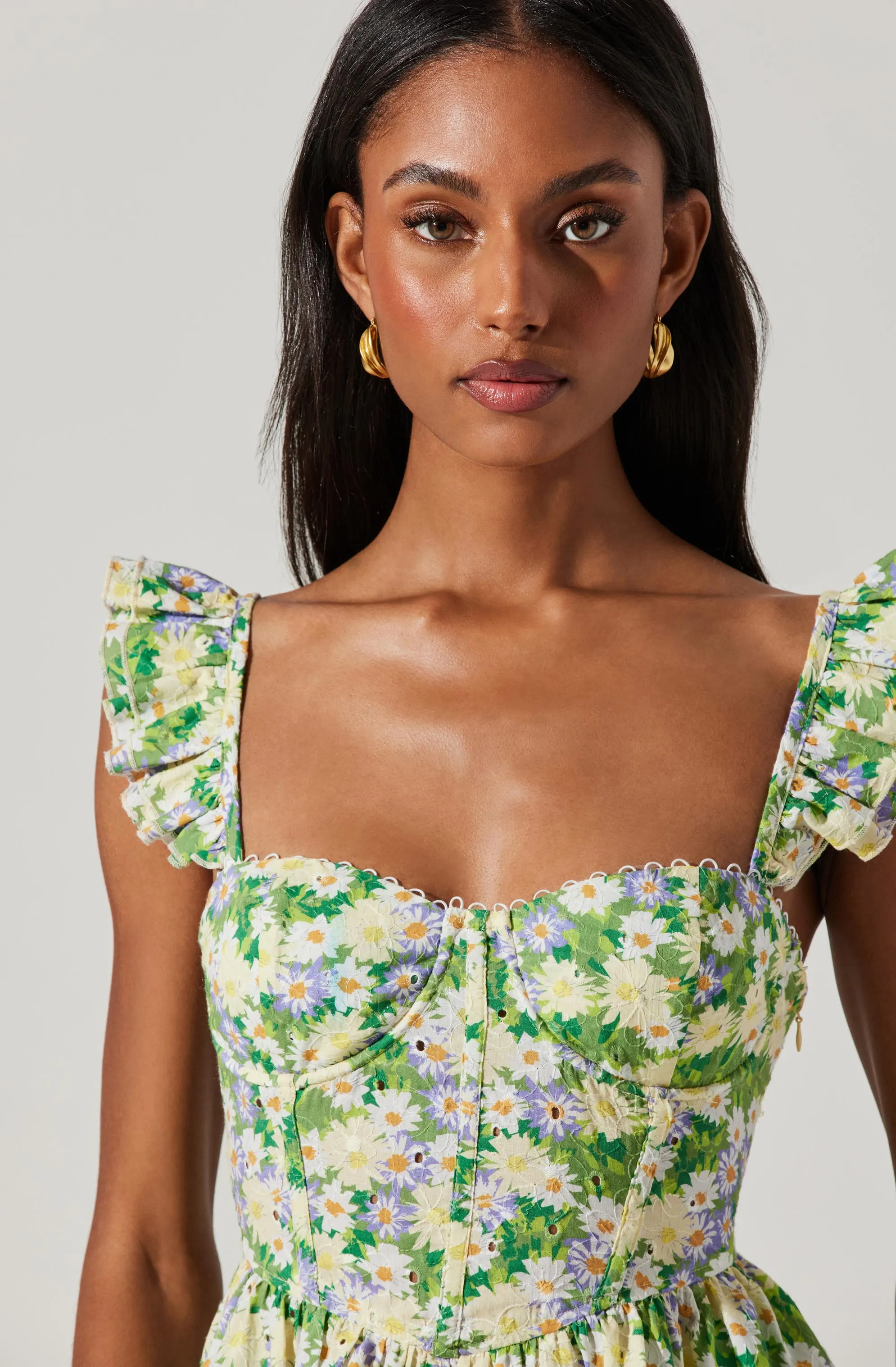 Floral Peplum Top - Baylin Collection