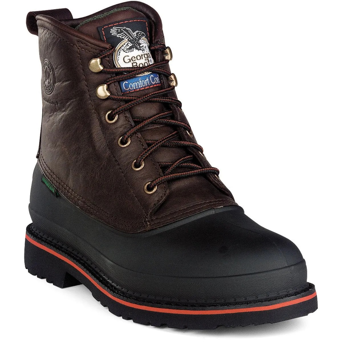 Georgia MudDog Mens Chocolate Leather Waterproof Steel Toe Work Boots - SHOP NOW