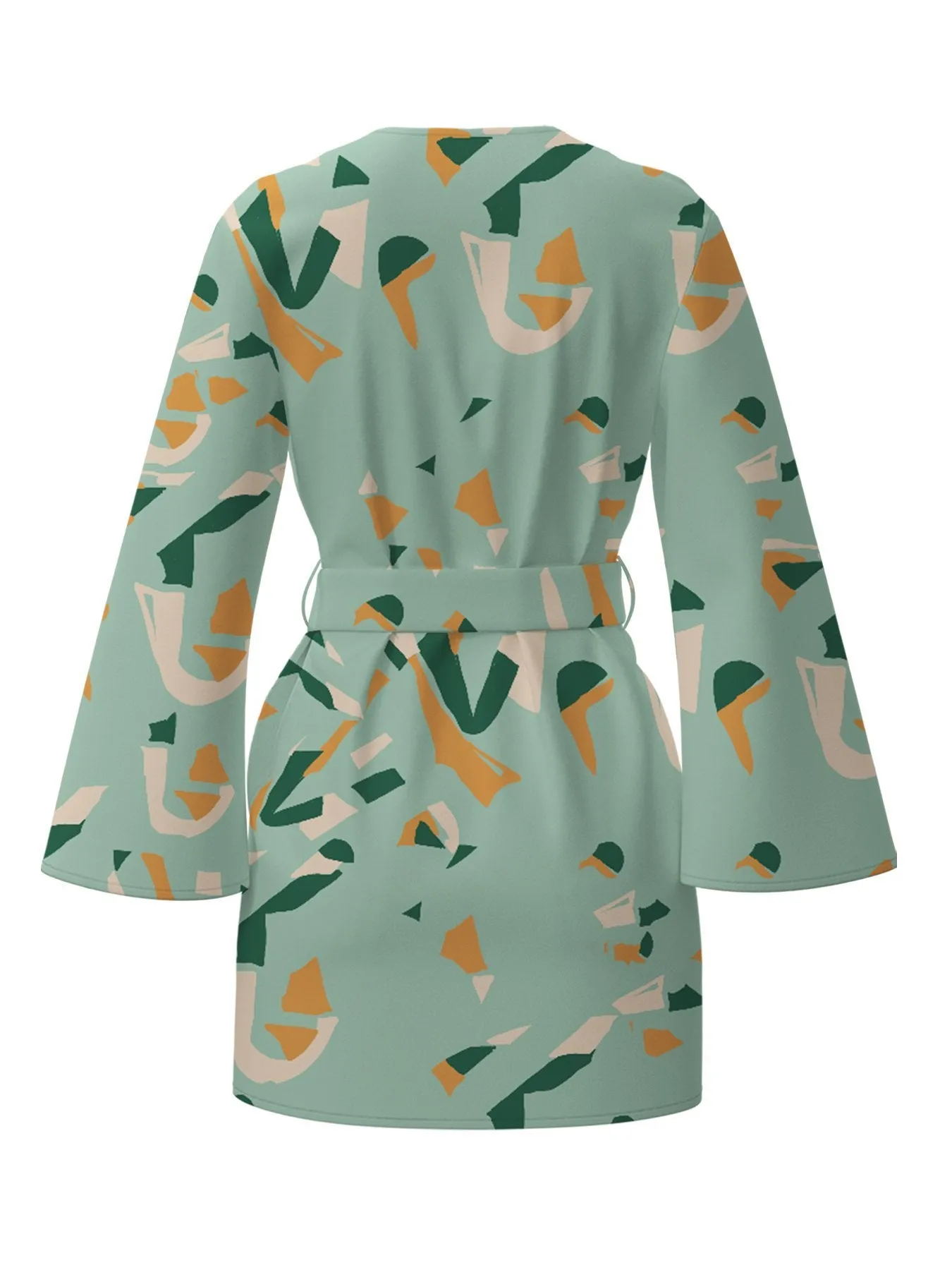 Green Mini Kimono Dress - Saly Vert