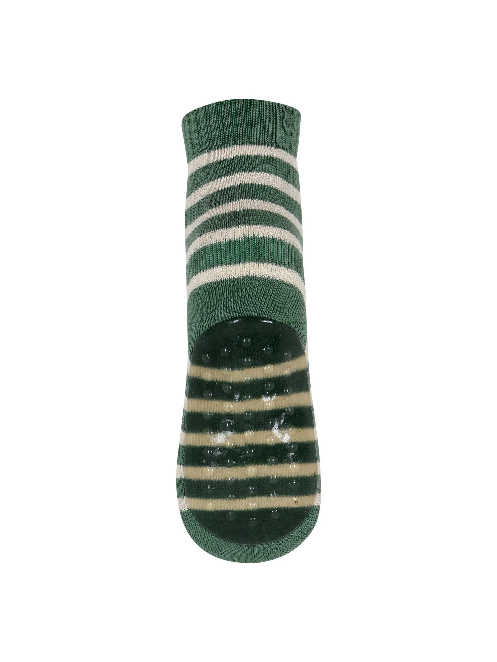 Green Stripe Non-Slip Socks