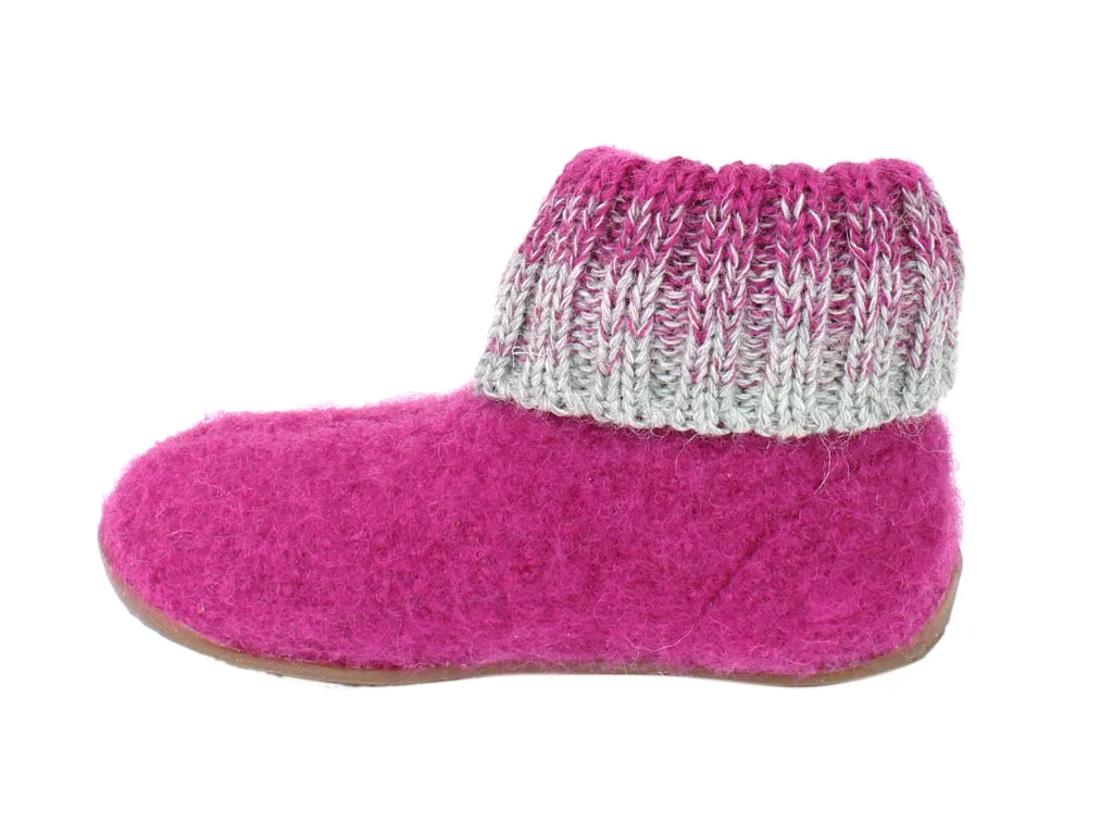 Haflinger Kids Slippers - Iris Pink