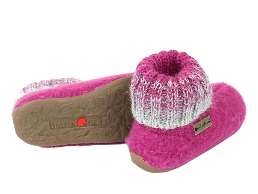 Haflinger Kids Slippers - Iris Pink