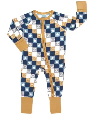 Happy Blue Bamboo Convertible Romper PJ