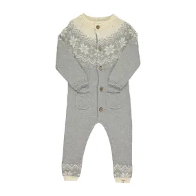 Henry Red Fairisle POLAR romper - Grey