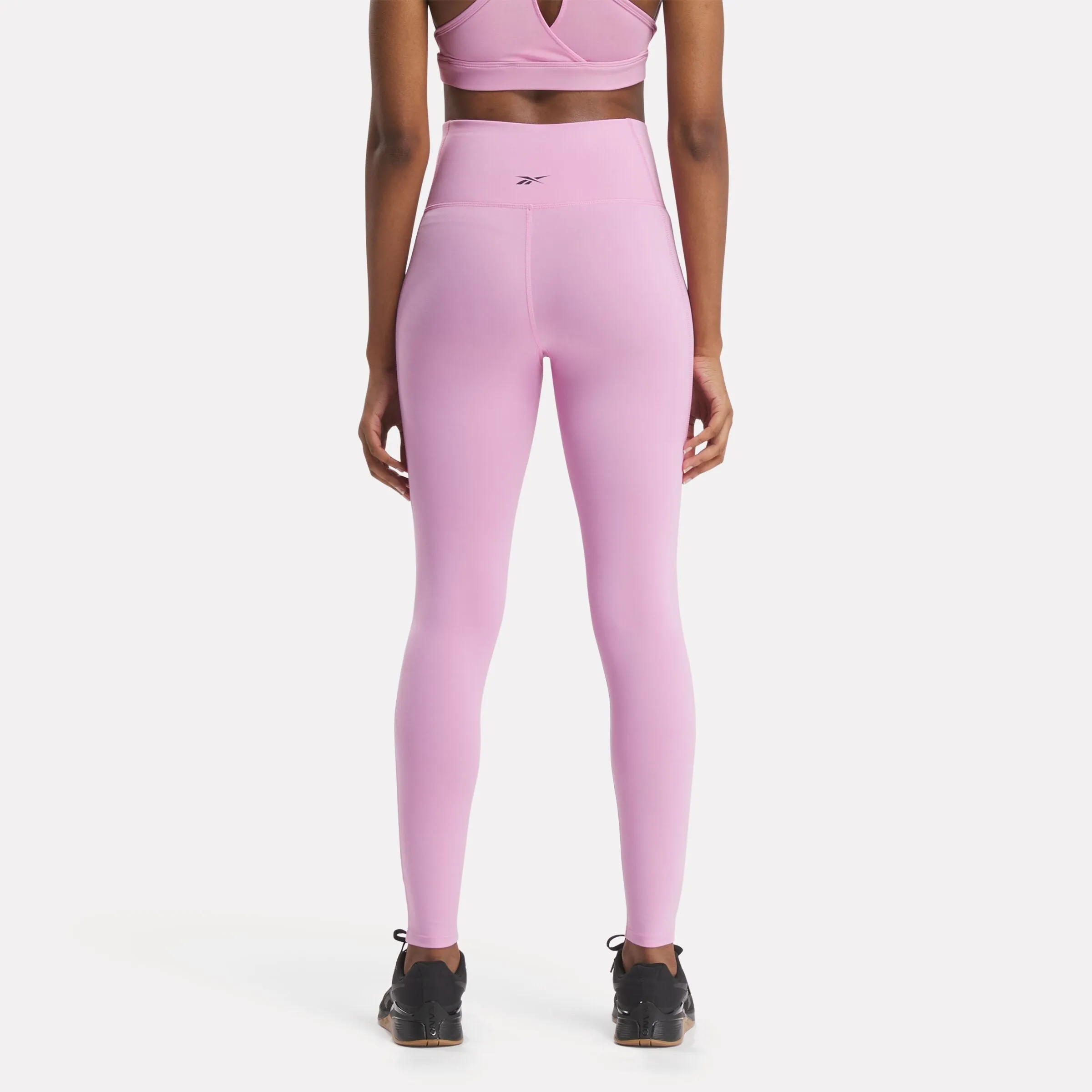 High-Waisted Pink Tights: Lux Jasmine