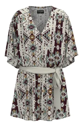 Hooey Ladies Aztec Romper - Trendy Aztec Pattern Women's Romper