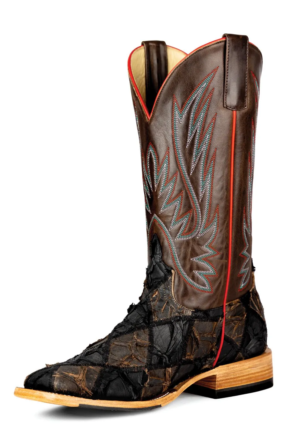 Horse Power Men's Large Bass Chocolate Leather Western Boots