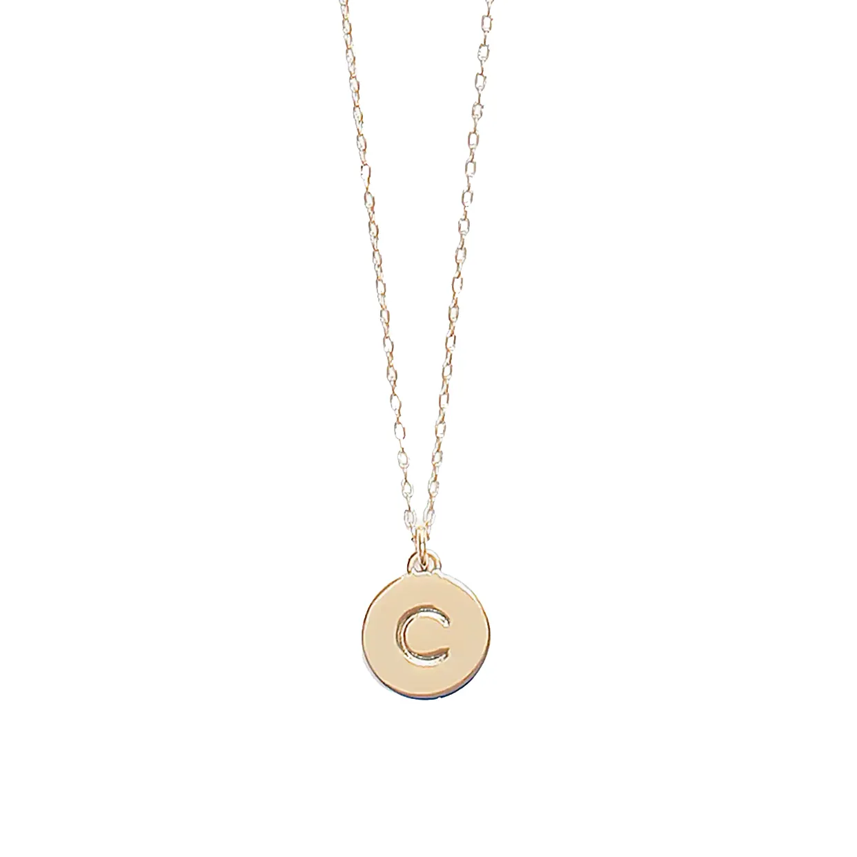 Initial C Gold Mini Pendant