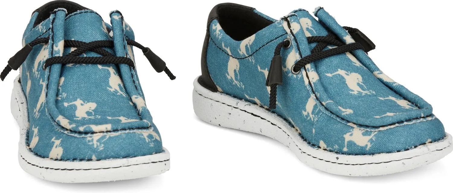 Justin Womens Turquoise Broncos Sneakers - Hazer Textile Shoes