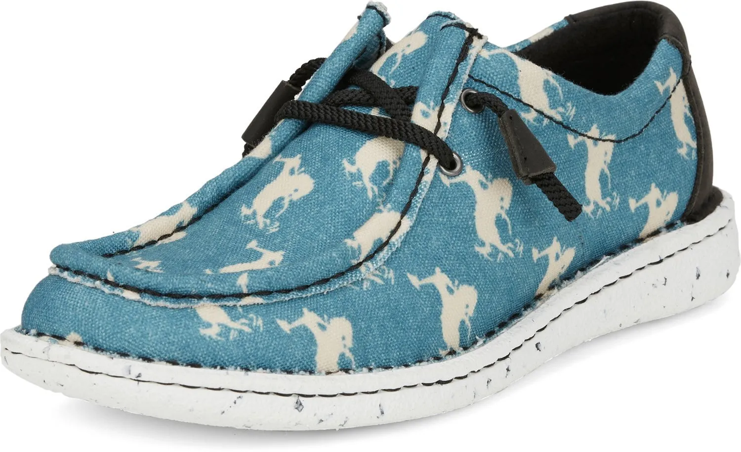 Justin Womens Turquoise Broncos Sneakers - Hazer Textile Shoes