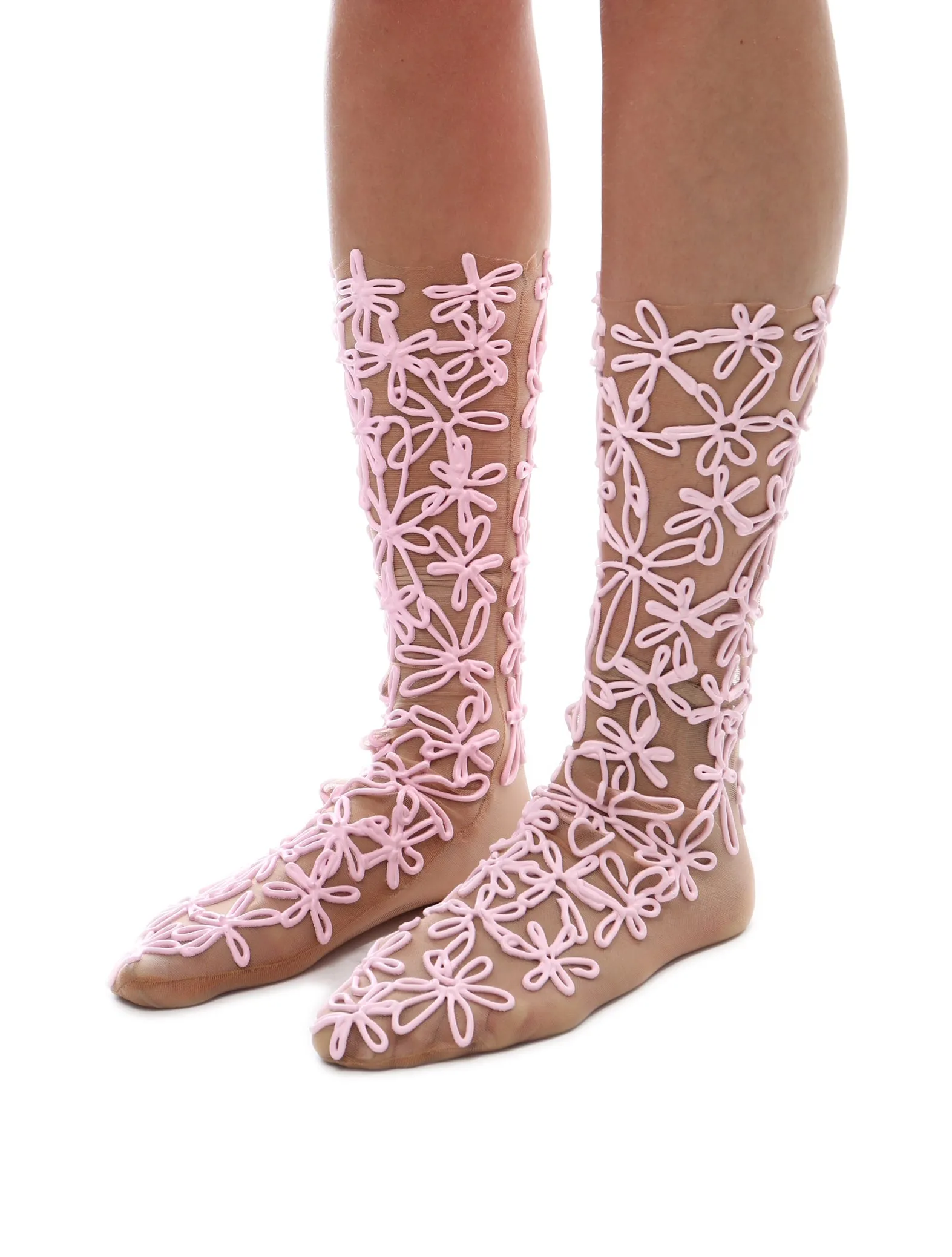 Kasia Kucharska Pink Floral Socks - Online Shopping