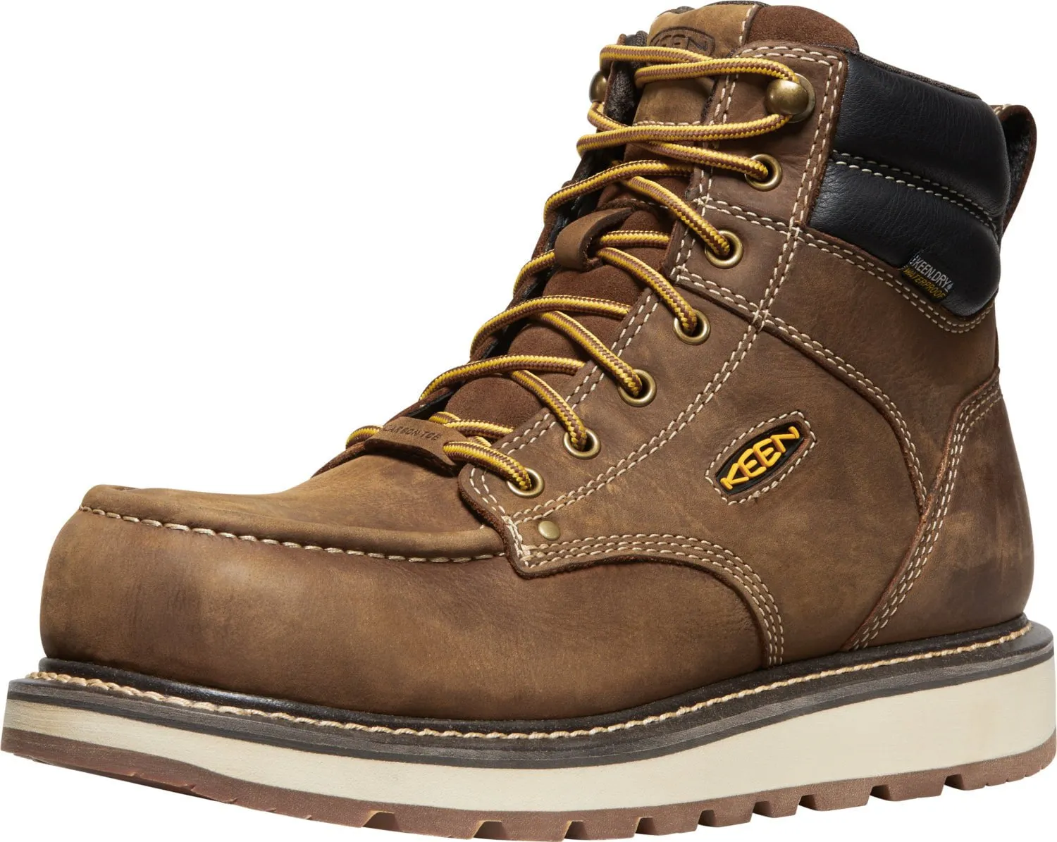 Keen Men's Cincinnati Waterproof Work Boots - Belgian/Sandshell Leather, 6in