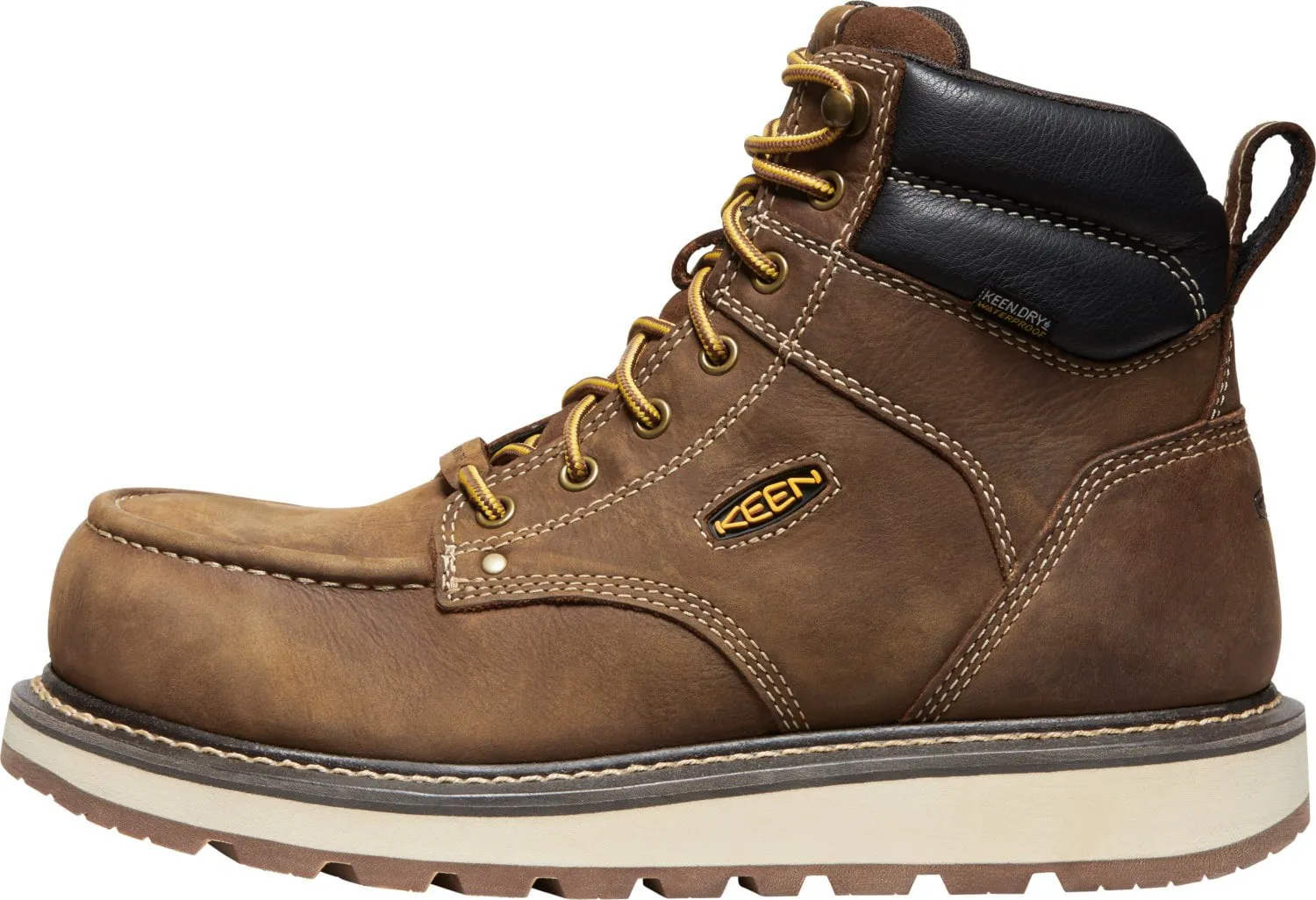 Keen Men's Cincinnati Waterproof Work Boots - Belgian/Sandshell Leather, 6in