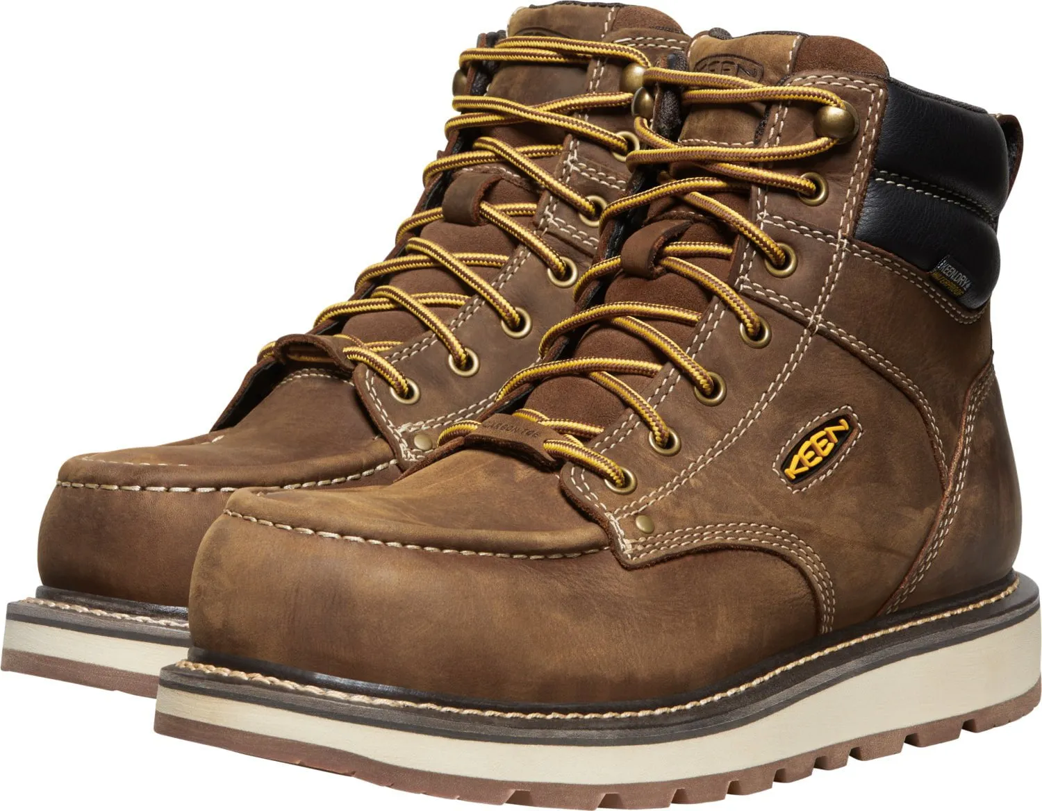 Keen Men's Cincinnati Waterproof Work Boots - Belgian/Sandshell Leather, 6in