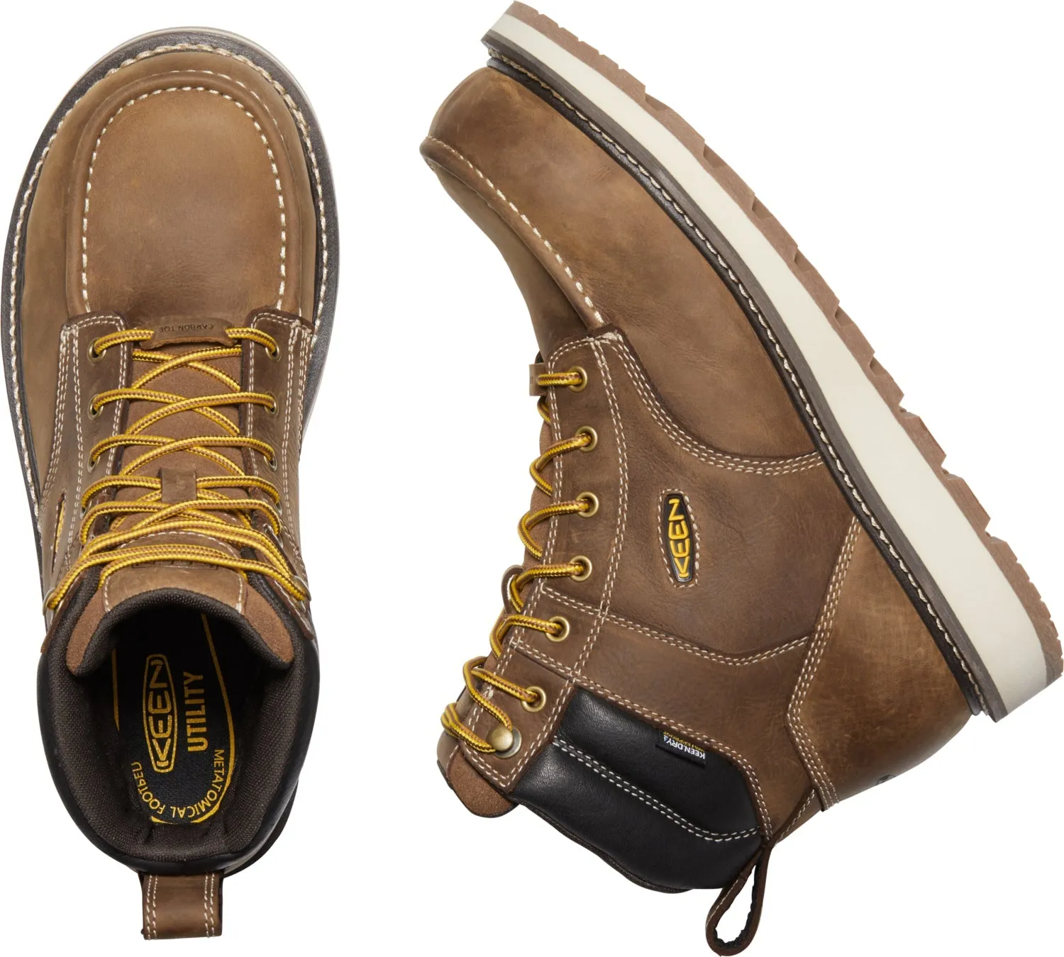 Keen Men's Cincinnati Waterproof Work Boots - Belgian/Sandshell Leather, 6in