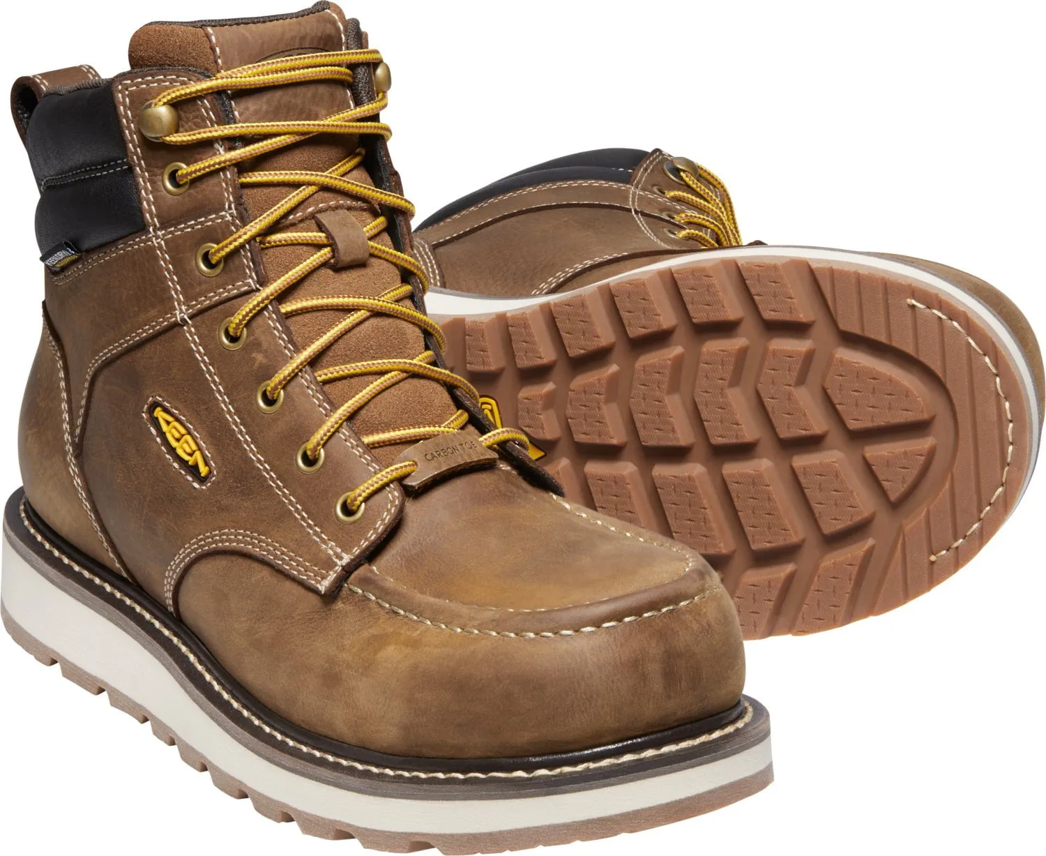 Keen Men's Cincinnati Waterproof Work Boots - Belgian/Sandshell Leather, 6in