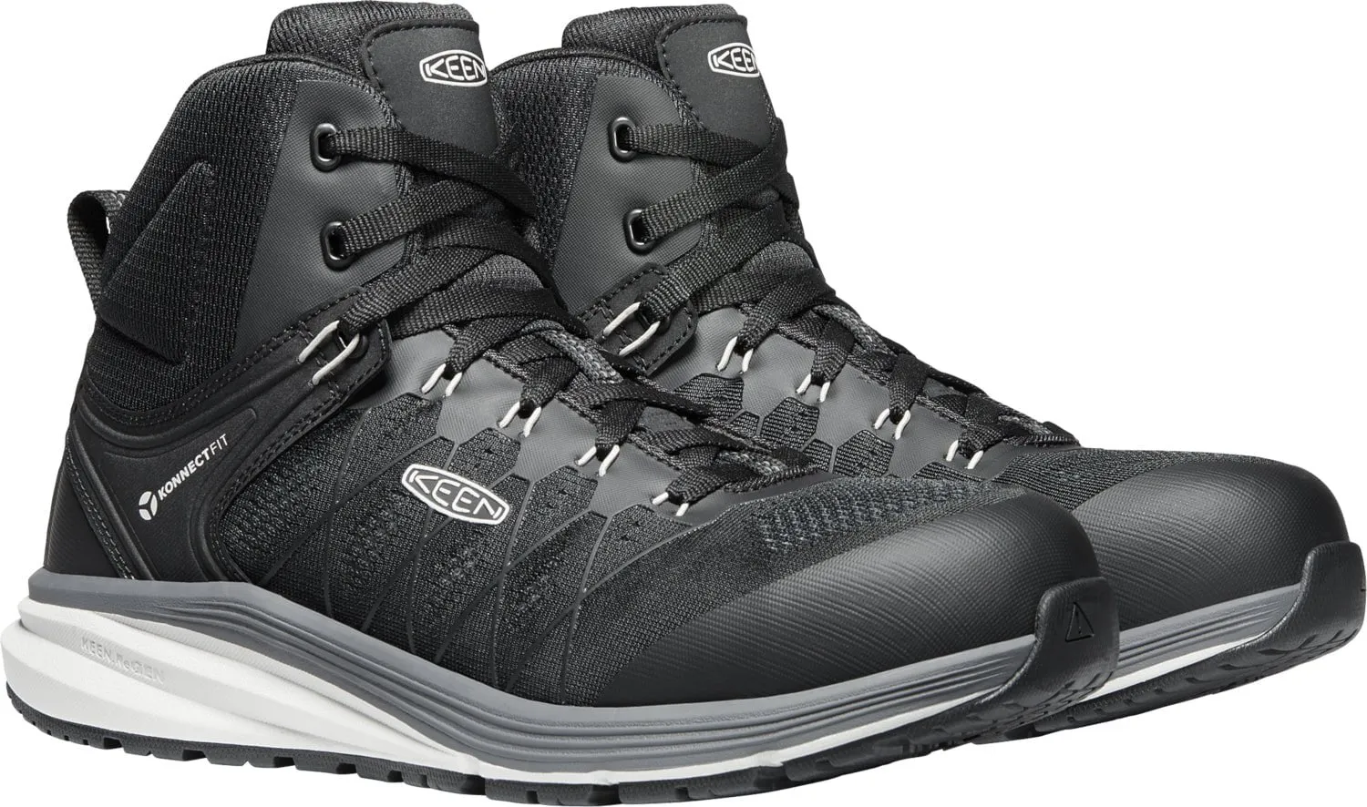 Keen Vista Energy Mid Work Boots Vapor/Black Mesh