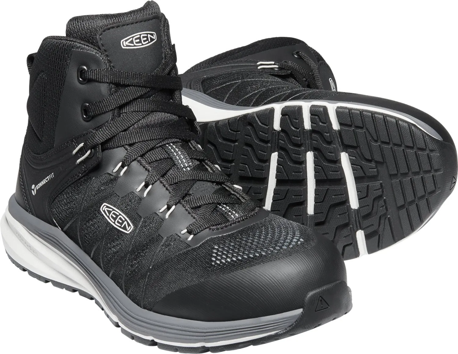 Keen Vista Energy Mid Work Boots Vapor/Black Mesh