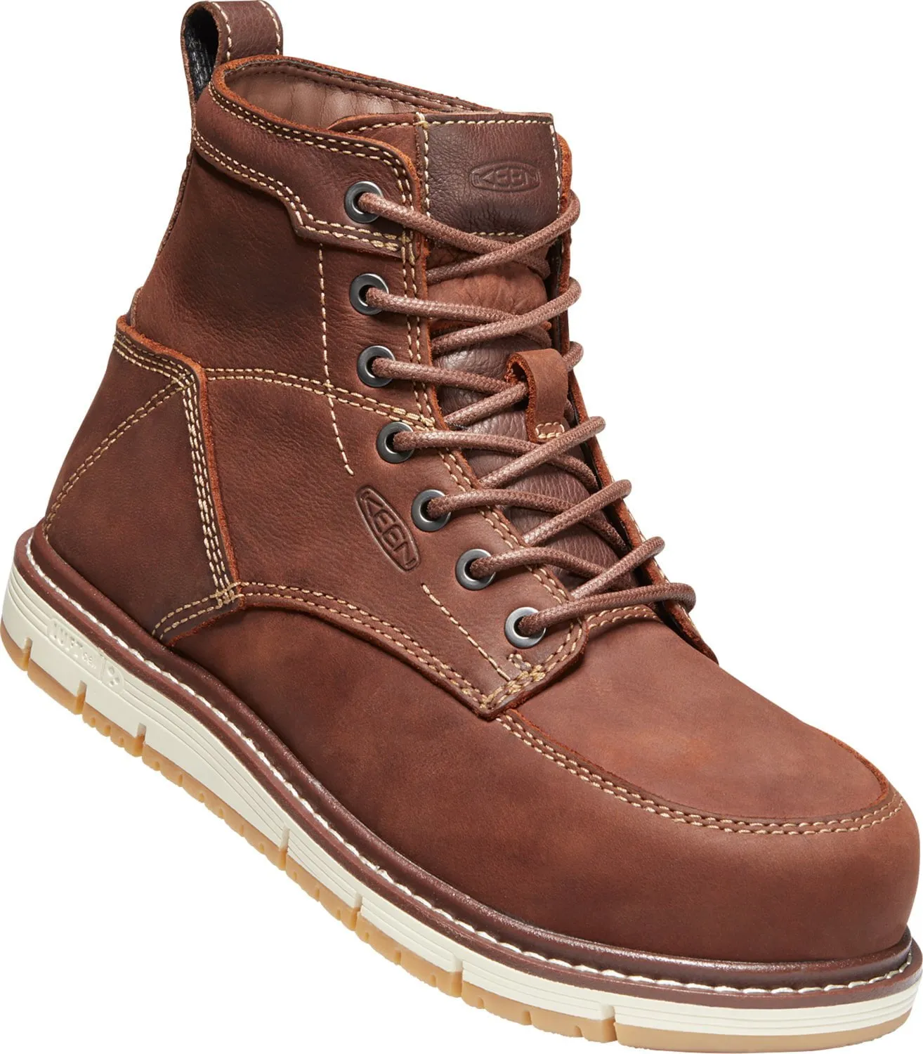 Keen Womens San Jose 6in Gingerbread Leather Work Boots - Buy Now