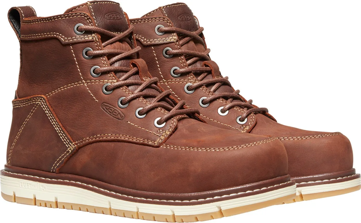 Keen Womens San Jose 6in Gingerbread Leather Work Boots - Buy Now