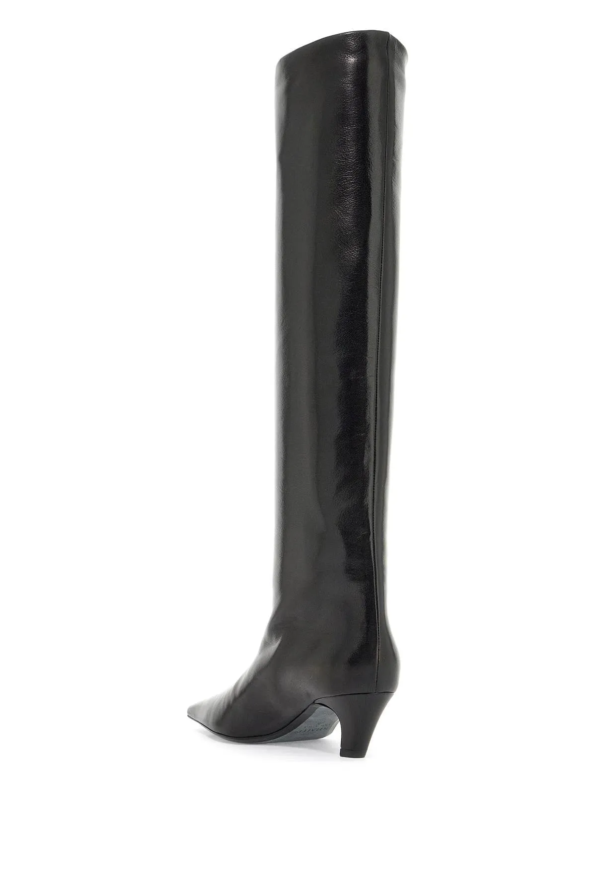 Khaite shiny leather knee-high boots