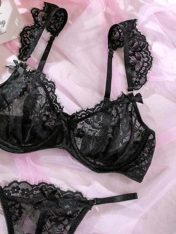 Lace Ruffle Lingerie Set - Search Result: Elegant Lace Ruffle Lingerie Set