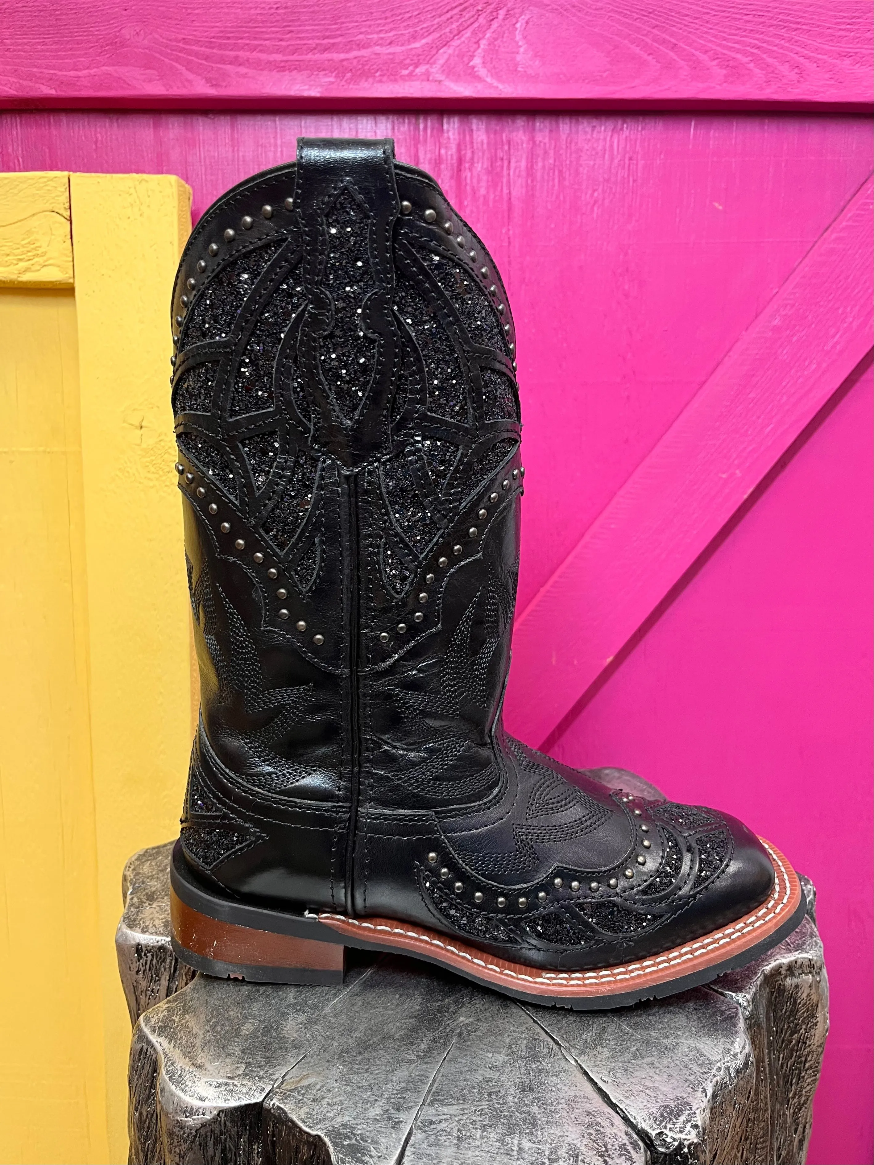 Laredo Black Eternity Square Toe Cowgirl Boots 5970