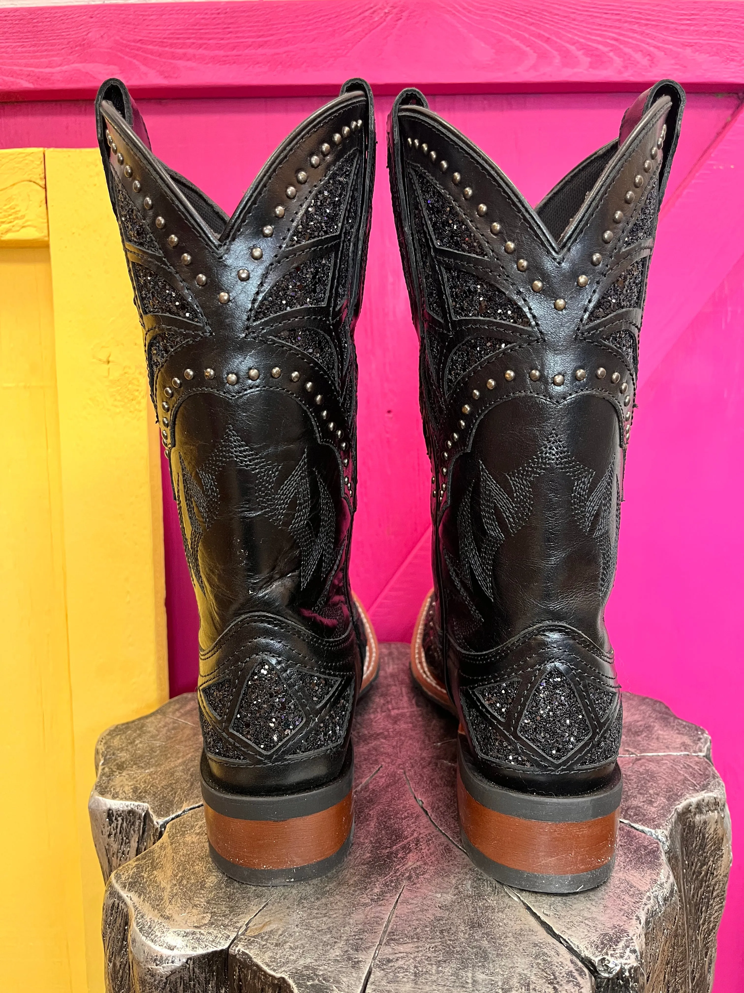 Laredo Black Eternity Square Toe Cowgirl Boots 5970