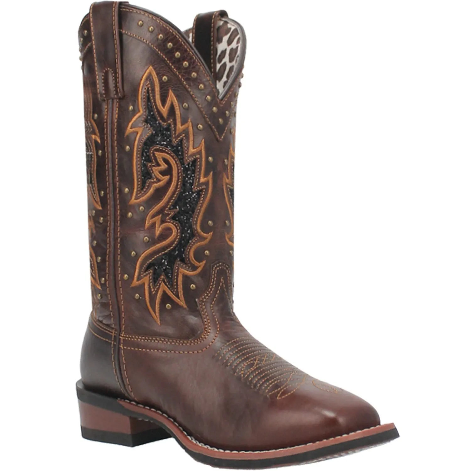 Laredo Lockhart Tan Leather Cowboy Boots for Women